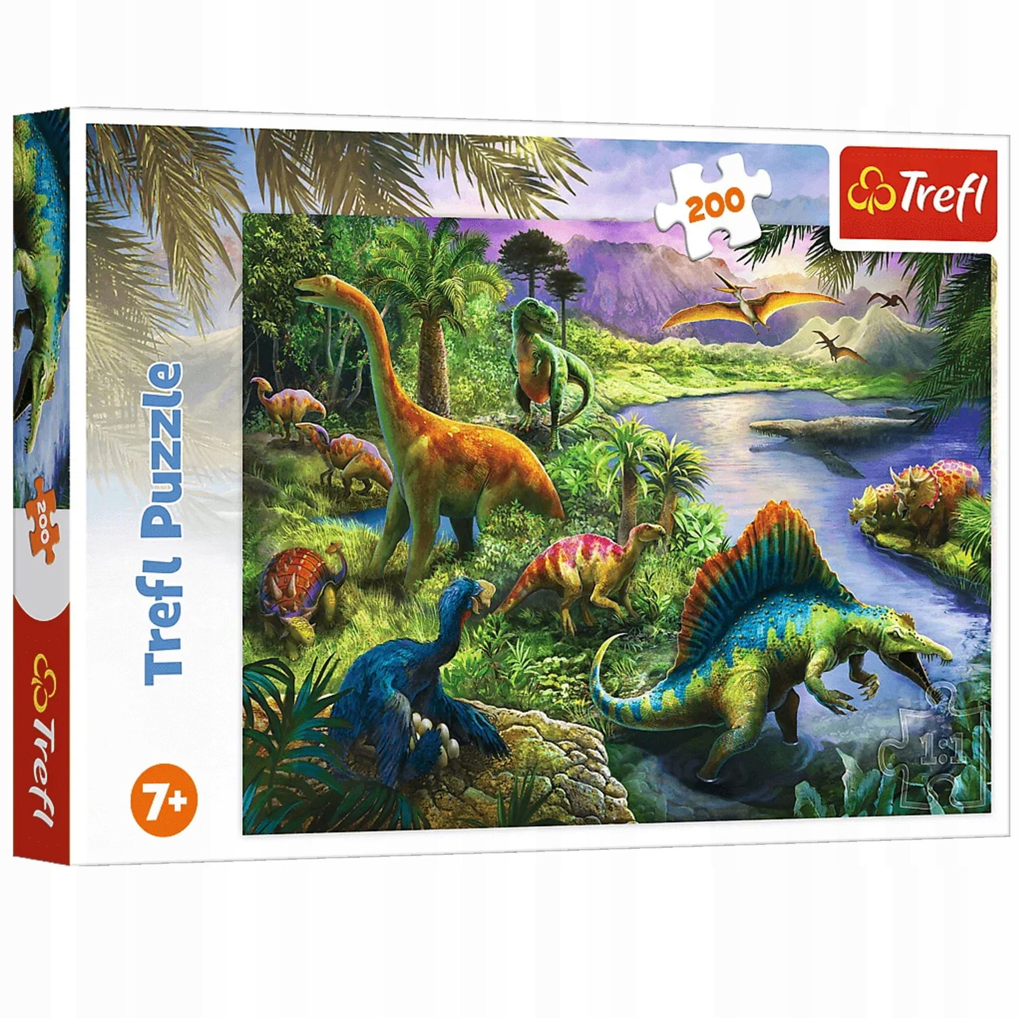 

Puzzle 200 el Drapieżne dinozaury Trefl