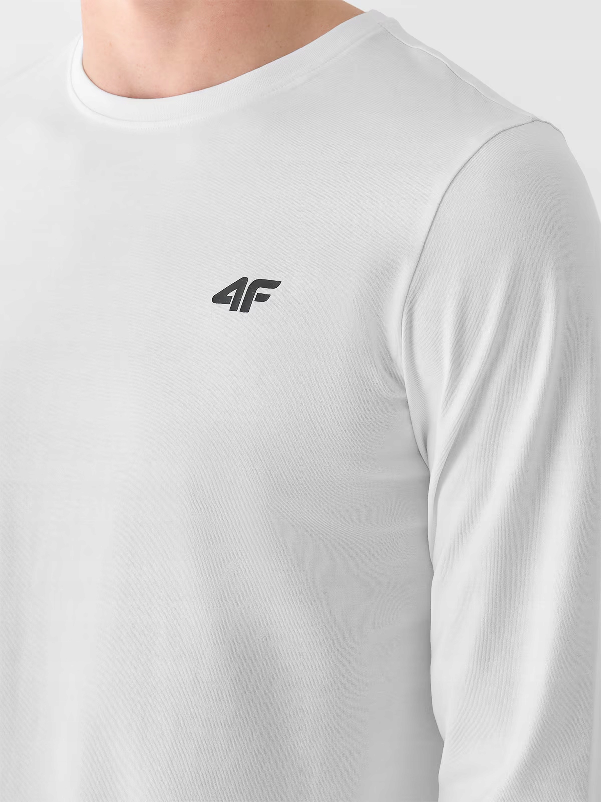 LONGSLEEVE MĘSKI 4F XL KOSZULKA BLUZKA Z DŁUGIM RĘKAWEM TLONM375 AW24 Kolor biały