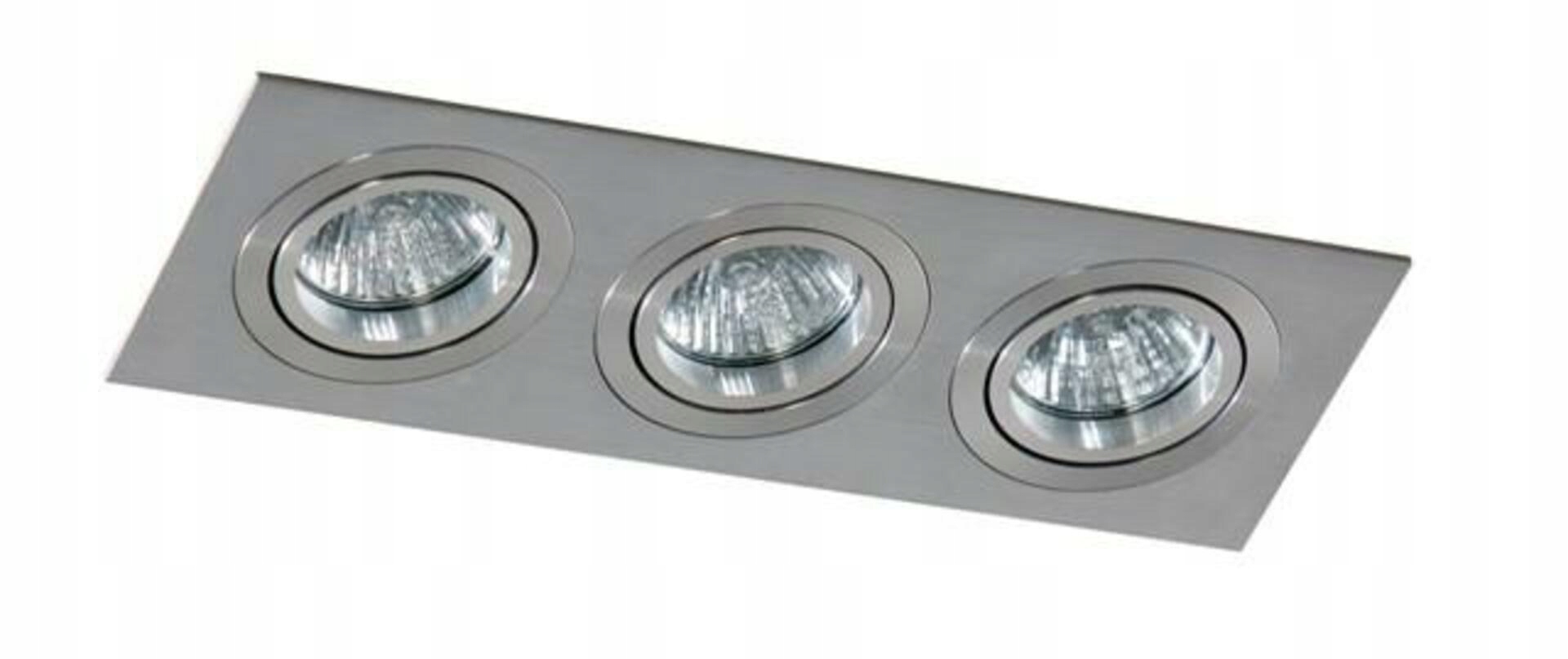 Stropní bodové zápustné svítidlo AZzardo Caro 3 Square aluminium AZ2441 GU1