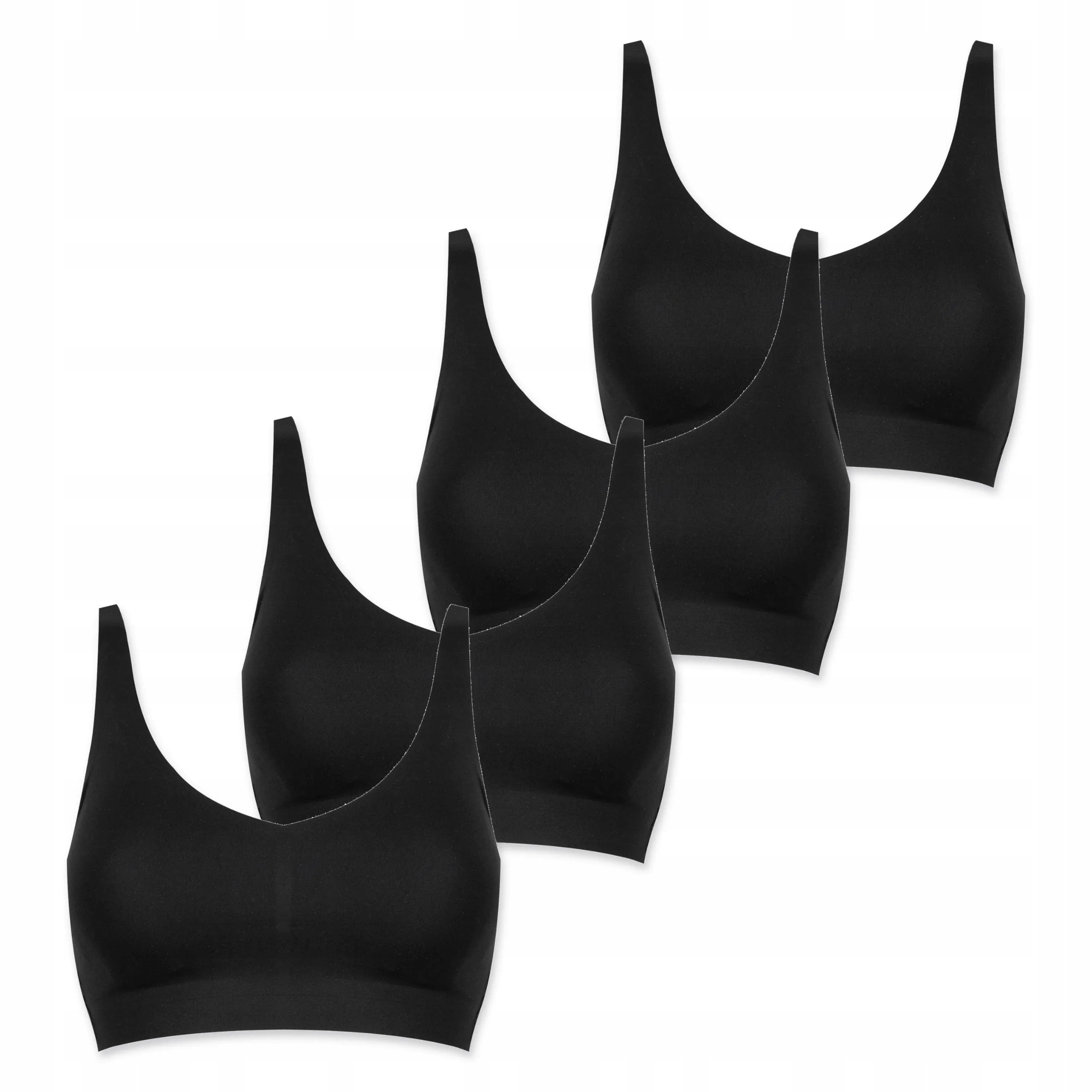 4x Bezešvý podprsenkový top Lormar Touch 440 černý XL
