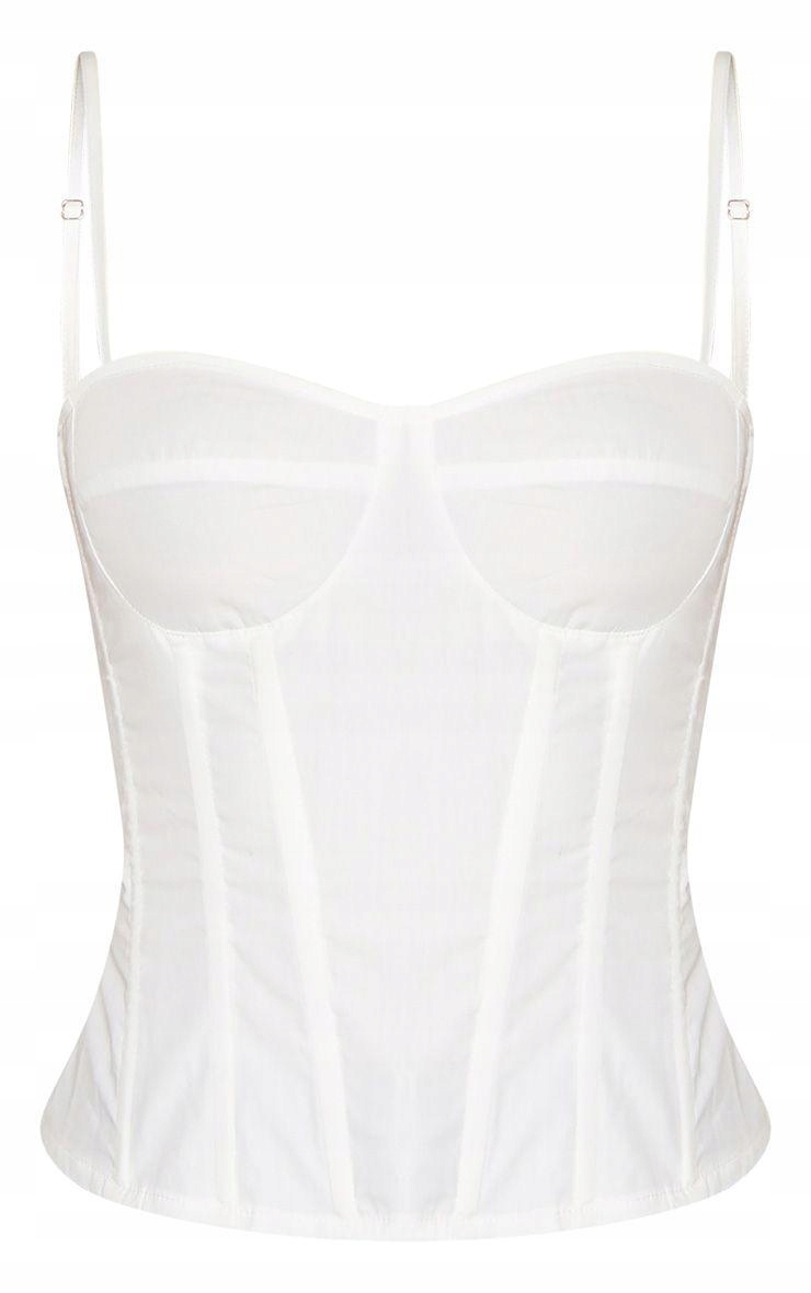 BIAŁY TOP GORSET PRETTYLITTLETHING 36 Marka Prettylittlething