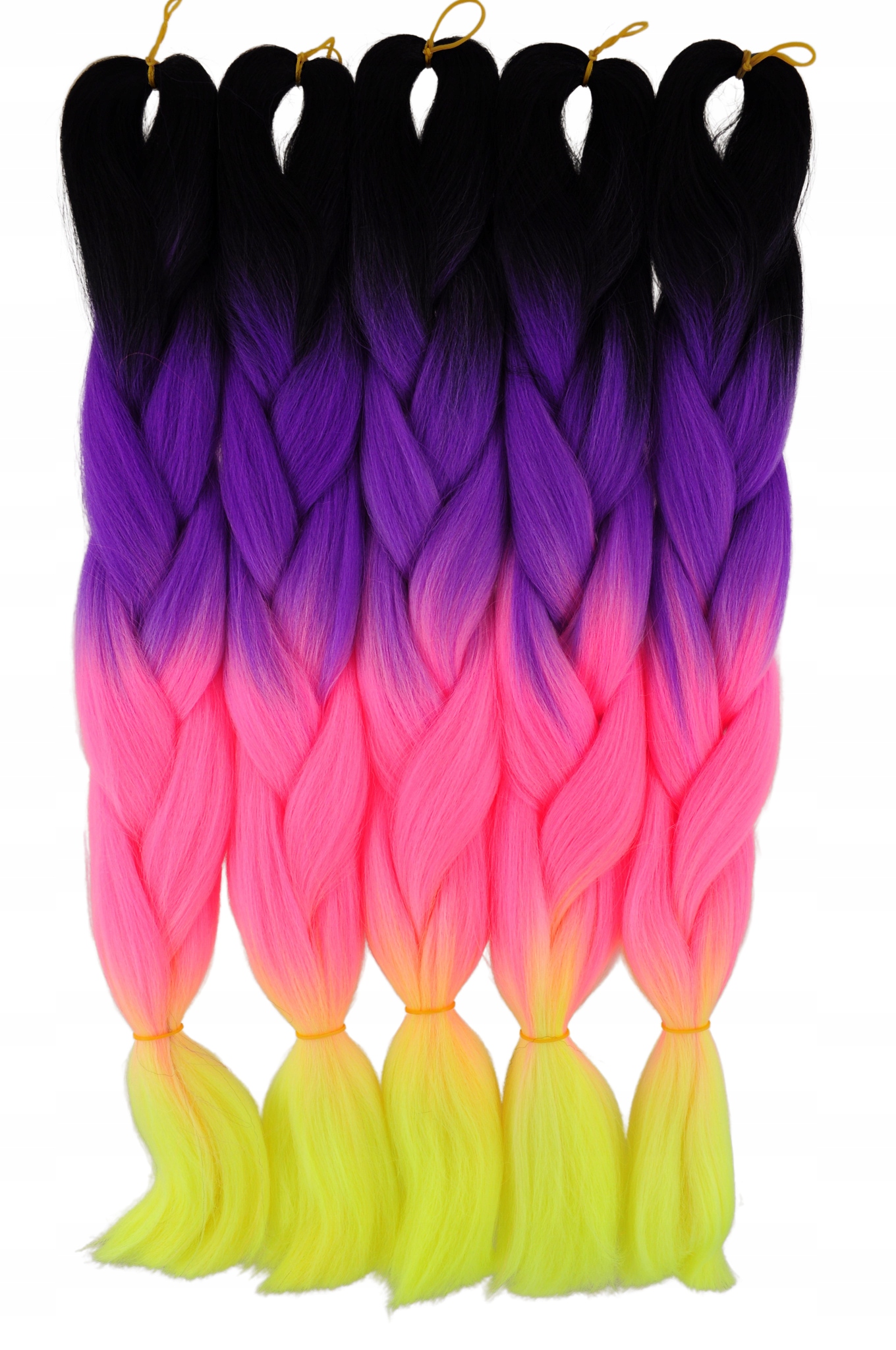 WŁOSY SYNTETYCZNE KOLOROWE WARKOCZYKI OMBRE 4K.012 Marka Smart Colours