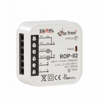 

Radiowy odb. dopusz. 2-kanły 230V ROP-02 Exta Free
