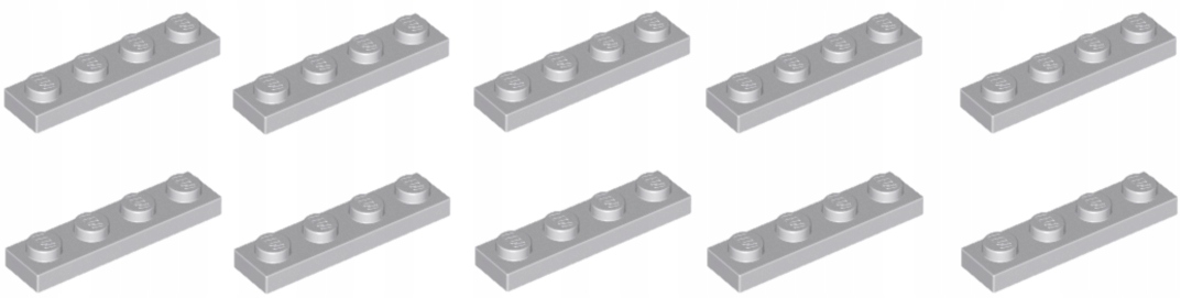 

Lego Płytka 1x4 Jasny Szary Lbg 4211445 3710 10szt