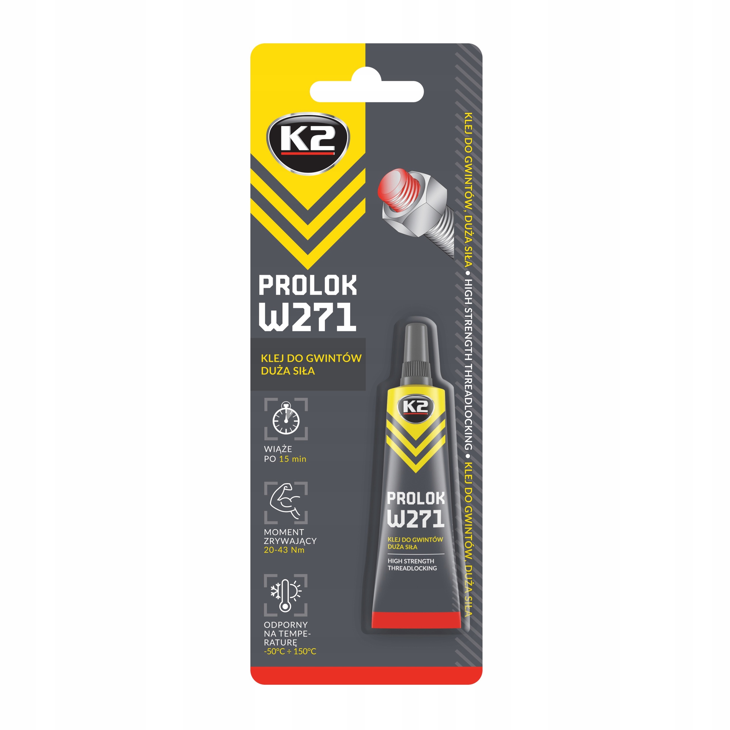 

K2 Prolok Klej do gwintów 6 ml Czerwony duża siła