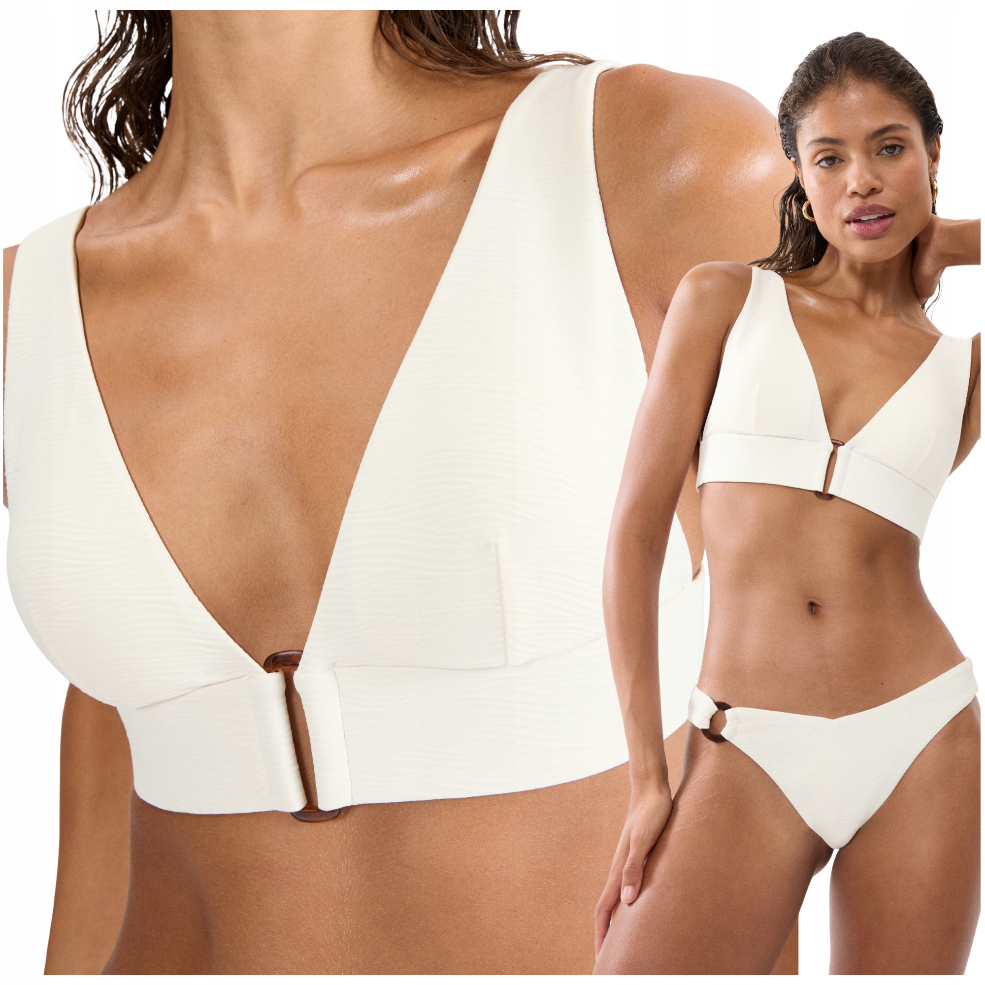 Plavková podprsenka bikini bez kostic Triumph Summer Dune P bílá 38E