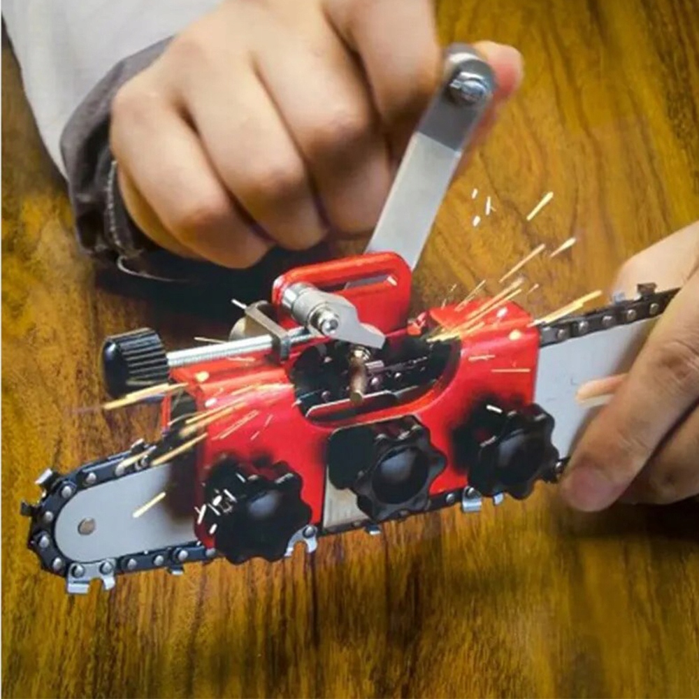 PROFESJONALNA OSTRZAŁKA PIŁ ŁAŃCUCHOWYCH 4/5/6MM Z 3 GŁOWICAMI RĘCZNĄ KORBĄ Kod producenta Ostrzałka do łańcucha RD