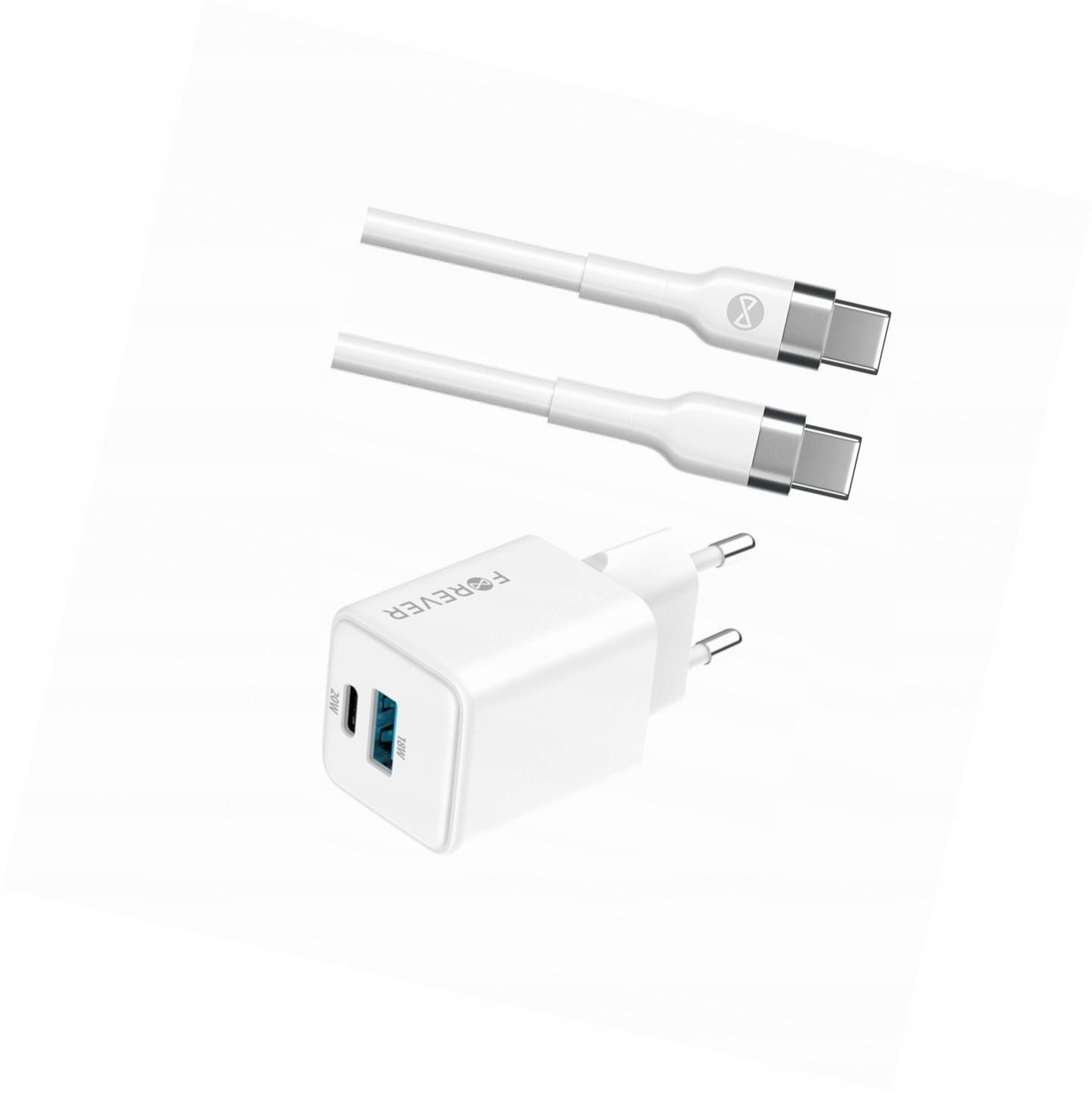 Szybka ładowarka GaN 20W 2 wejścia długim z kablem 2m do Oppo A38