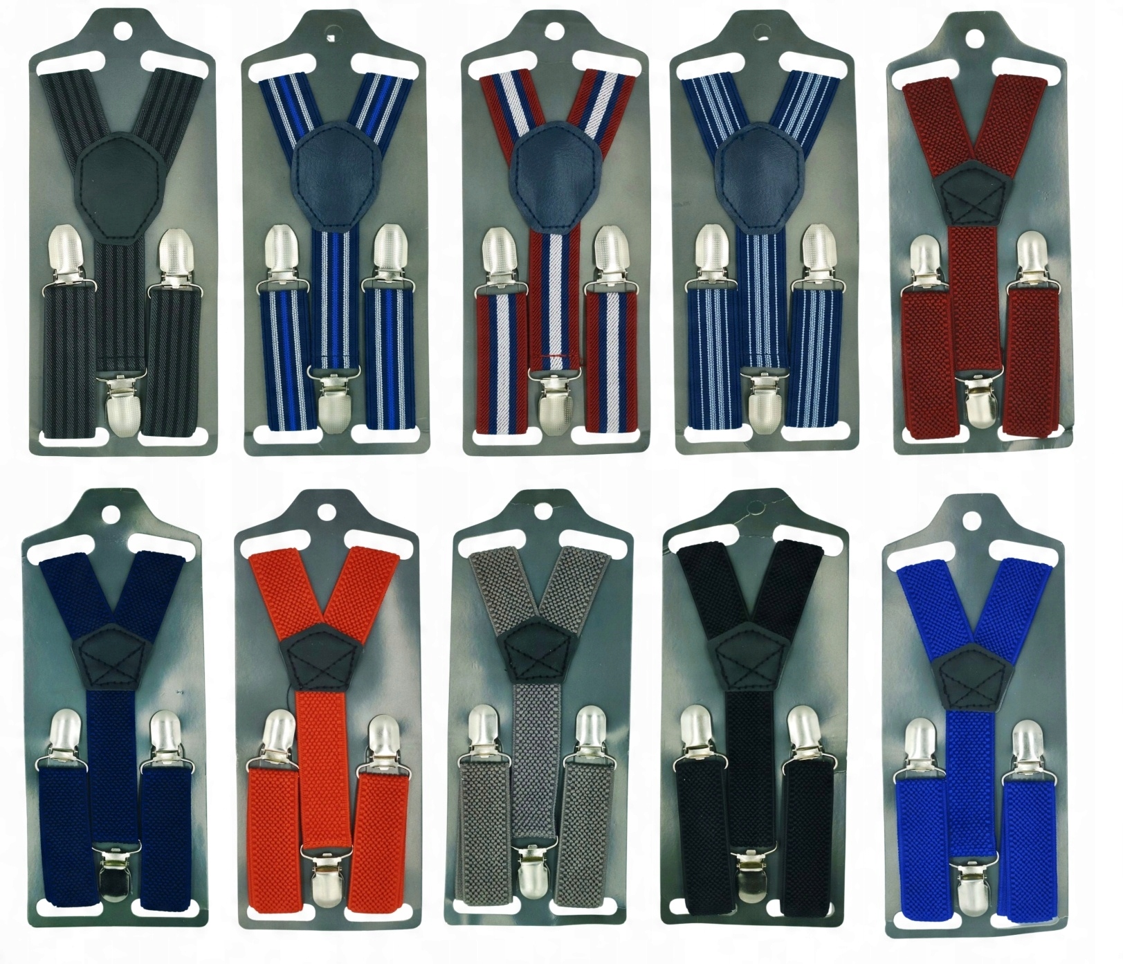 dziecięce szelki do spodni NIEBIESKIE W PASKI 40- 65cm 1- 8 lat regulowane Materiał dominujący elastan