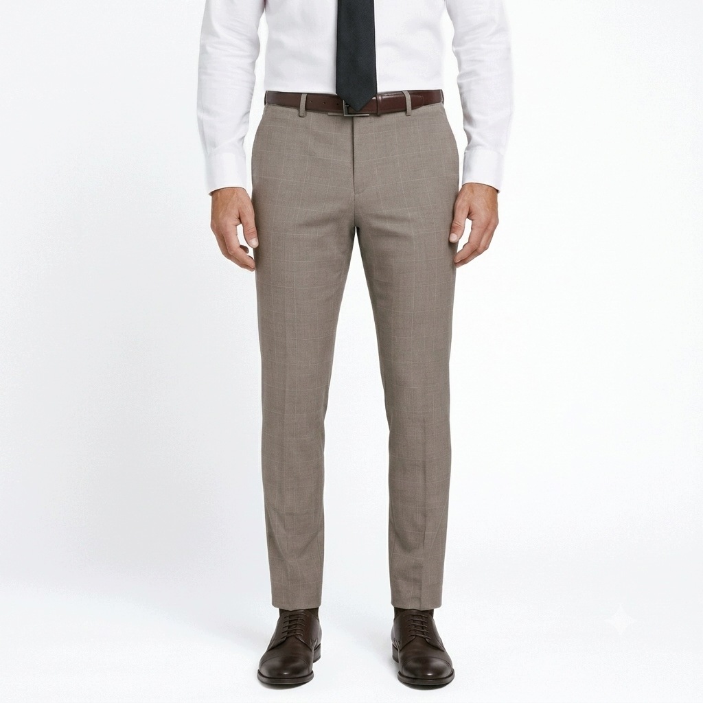 Béžové oblekové kalhoty Slim Fit Pako Lorente vel 112/176