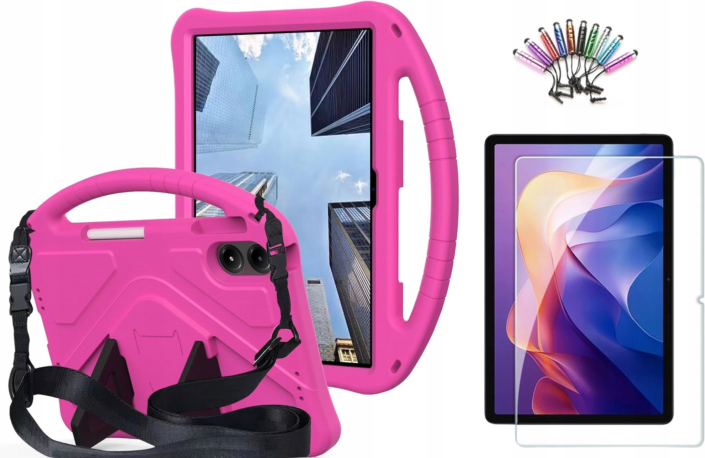 Etui Ochronne dla dzieci Xiaomi Poco Pad M1 12.1 Szkło Rysik pasek