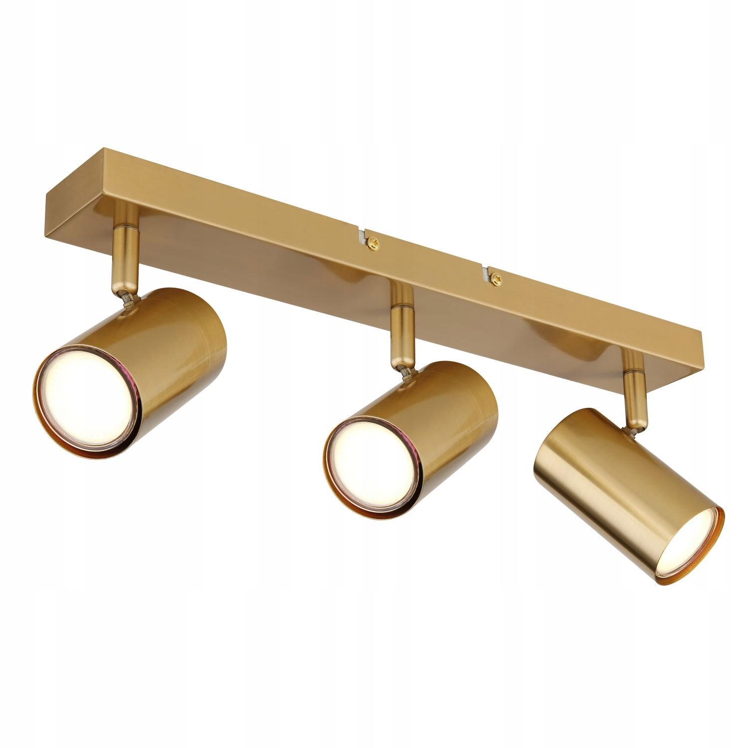 Stropní reflektor Robby 3-bodový, zlatý s pohyblivými hlavami