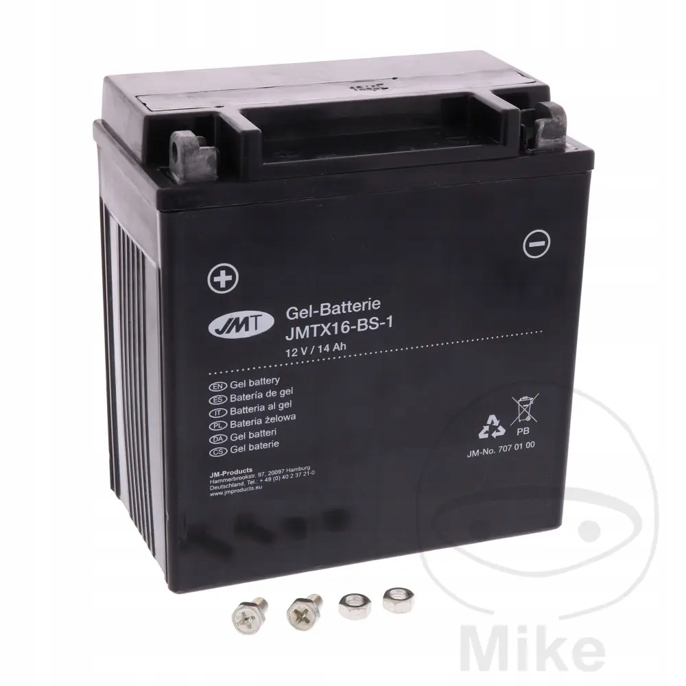 Gélová Motocyklový akumulátor Jmt Jmt X16-BS-1 Gel