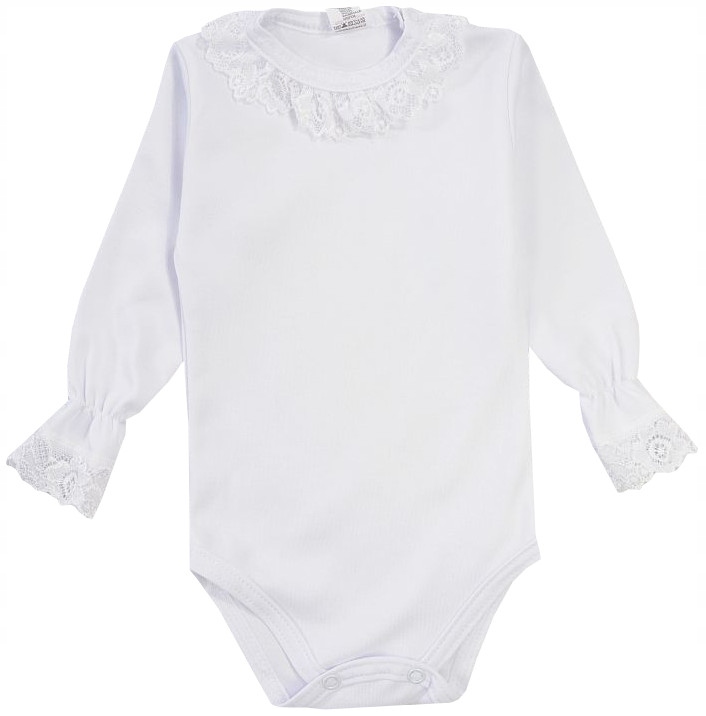 

Białe Body Koronka Chrzest 62 L02F