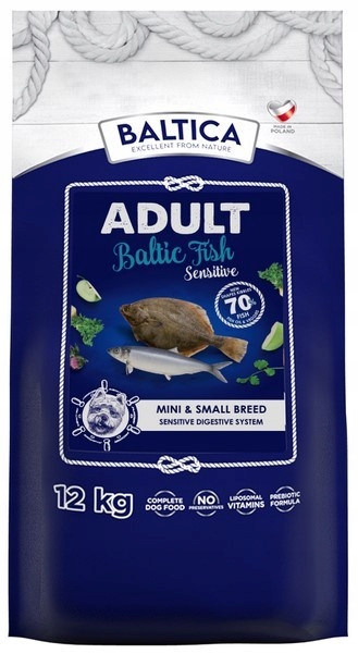 Baltica Excellent Adult Sensitive Baltic Fish dla małych ras 12kg