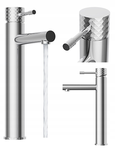 Stojaca umývadlová batéria vysoká do kúpeľne chróm Glami