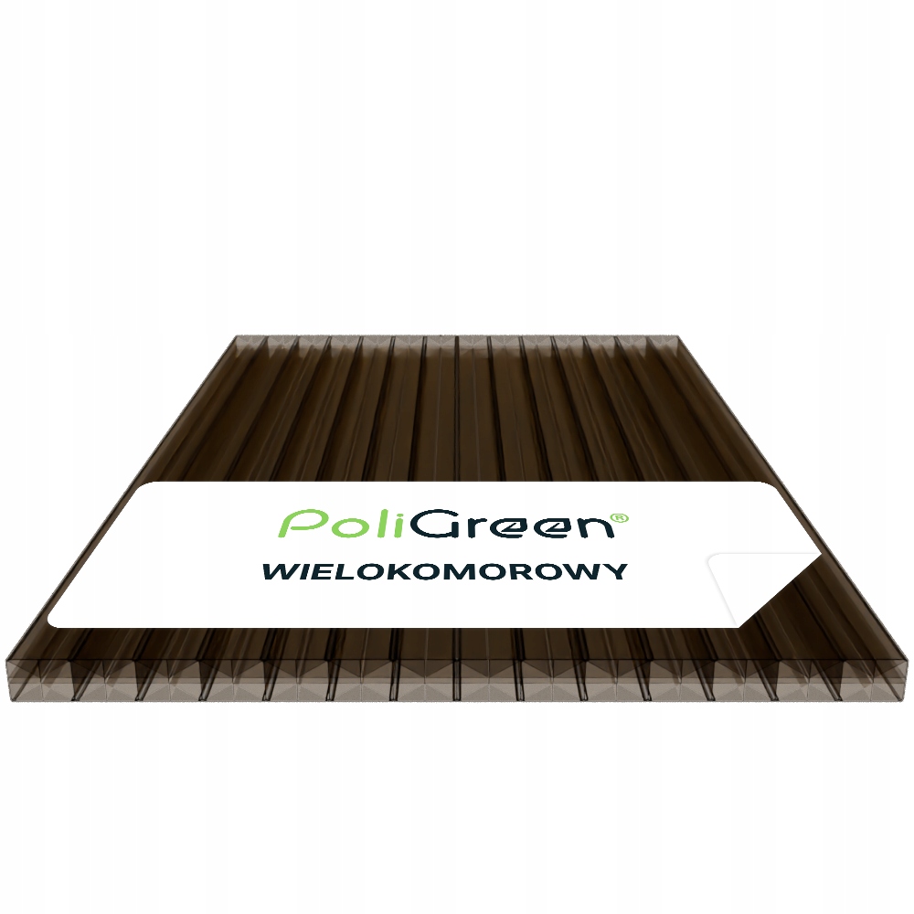 Polykarbonát vícekomorový 10 mm hnědý 4000 x 2100 mm 6 M na míru silná deska