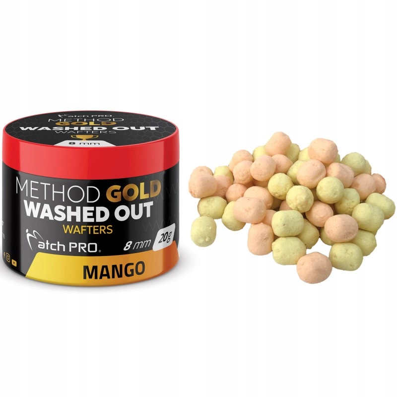 Przynęta Method Gold Wafters Washed Out 8mm Mango MatchPro