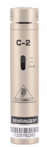 Mikrofon kondensatorowy pojemnościowy overhead Behringer C-2 Stereo 2 szt. Rodzaj pojemnościowy
