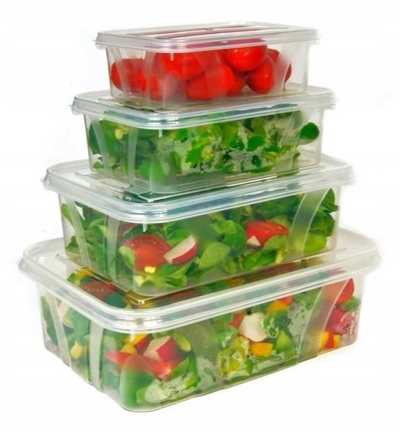 POJEMNIKI PLASTIKOWE KOMPLET PUDEŁEK NA ŻYWNOŚĆ Waga produktu z opakowaniem jednostkowym 0.26 kg