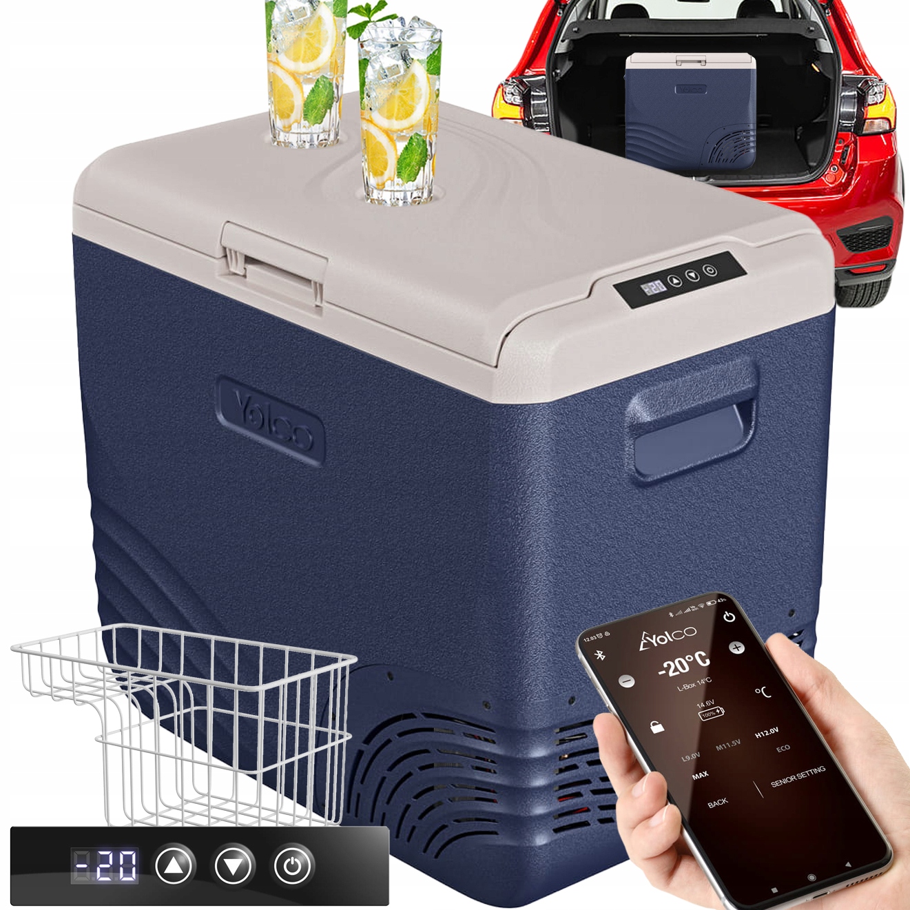 Turistická Chladnička Automobilová Yolco NX50 Blue 47L 12V 24V 240V Karavan Tir