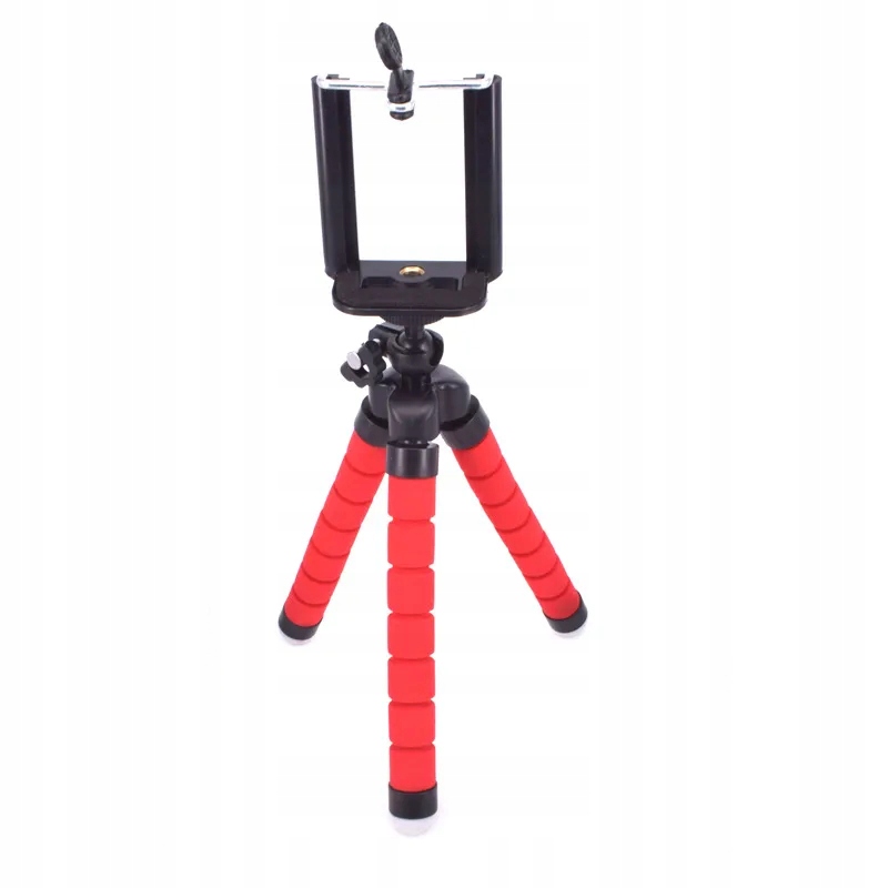 IRIS Tripod giętki elastyczny mini statyw + uchwyt na telefon smartfon czer