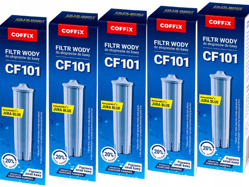 Filtr Wody Do Ekspresów Do Kawy Jura Zamiennik Niebieski 5 pak Coffix