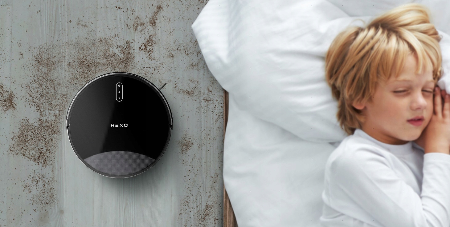 ROBOT SPRZĄTAJĄCY HEXO DUO - CZARNY Komunikacja dotykowy panel sterowania
