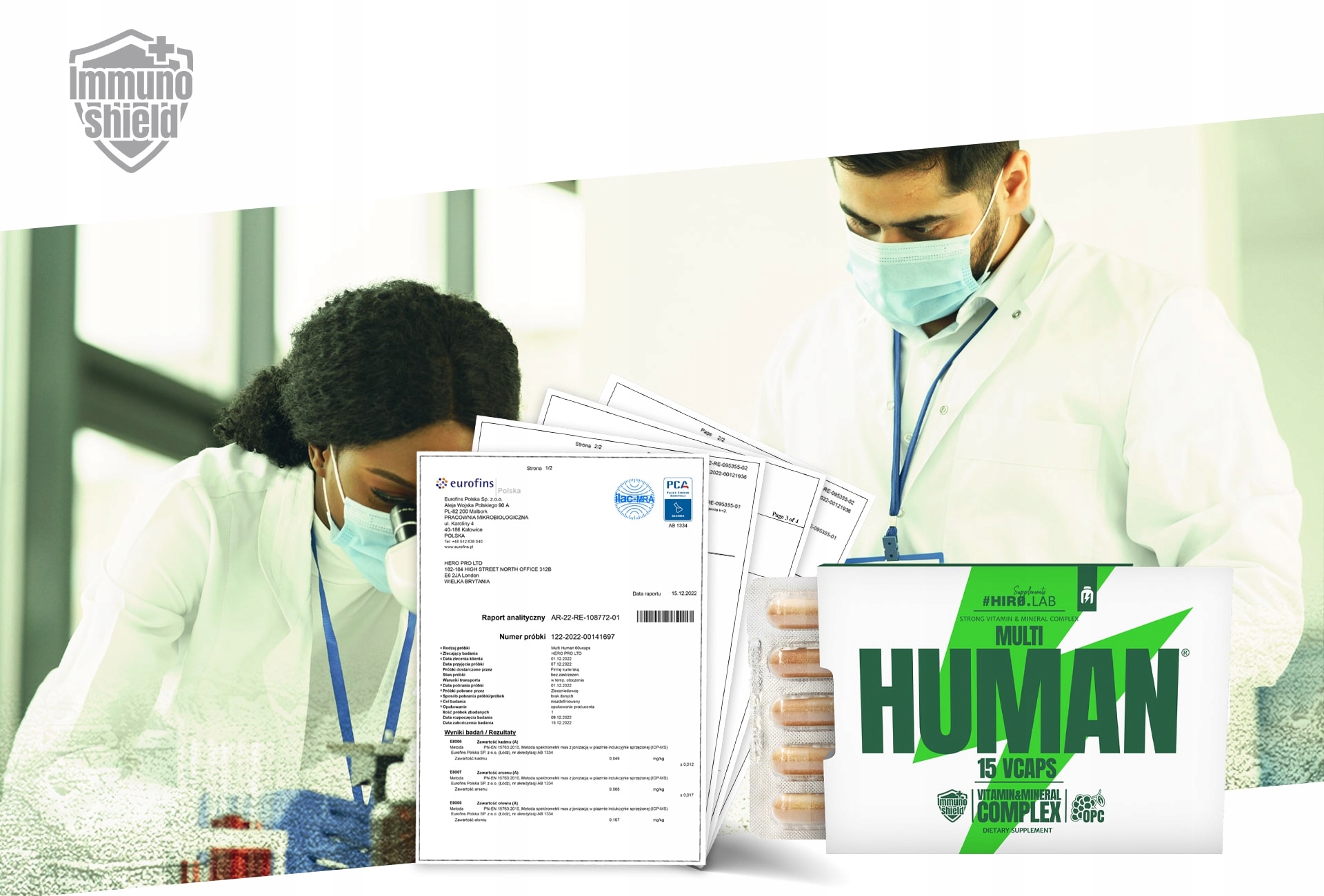 Hiro.Lab Multi Human 15 ZESTAW WITAMIN I MINERAŁÓW Data ważności przynajmniej pół roku od momentu zakupu