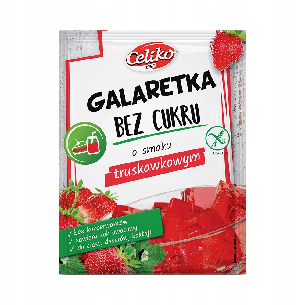 Želé bez cukru s jahodovou příchutí 14 g Sada 30 ks