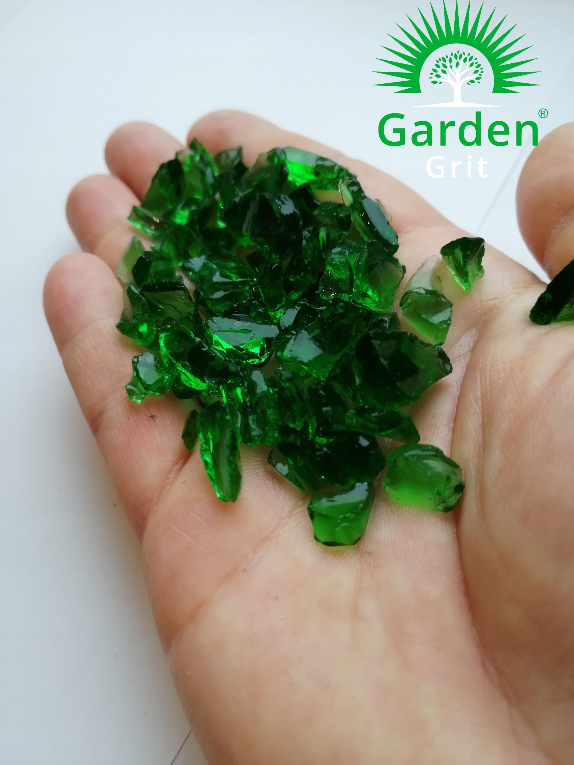 

Grys szklany dekoracyjny zieleń butelkowa 0,3 kg