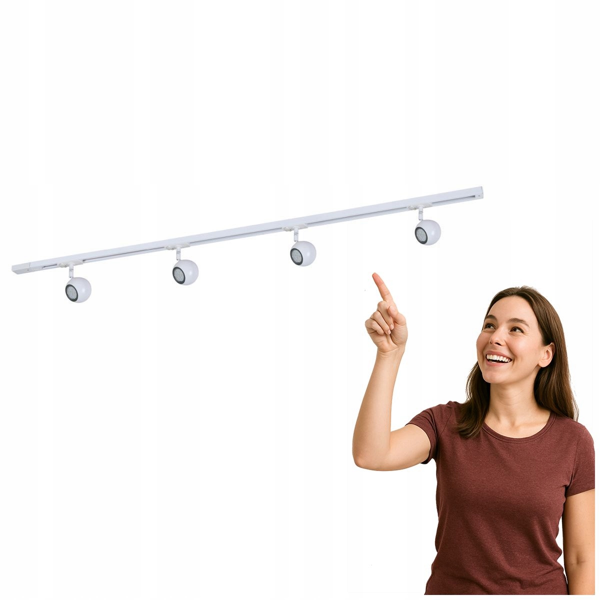 Koľajnicová reflektorová lampa Marvi Tr Blake 4xGU10 Biela Italux