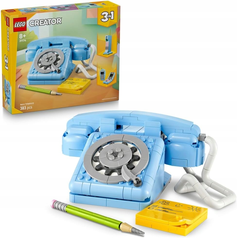 Lego Creator 3v1 Retro telefon, hračka pro děti, tři modely