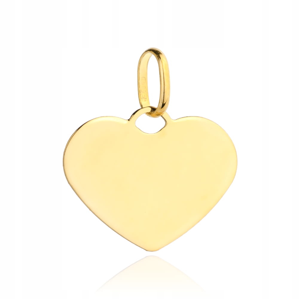 Zlatý přívěsek 585 Malé srdíčko 0.36g Hladká destička jako dárek pro ni