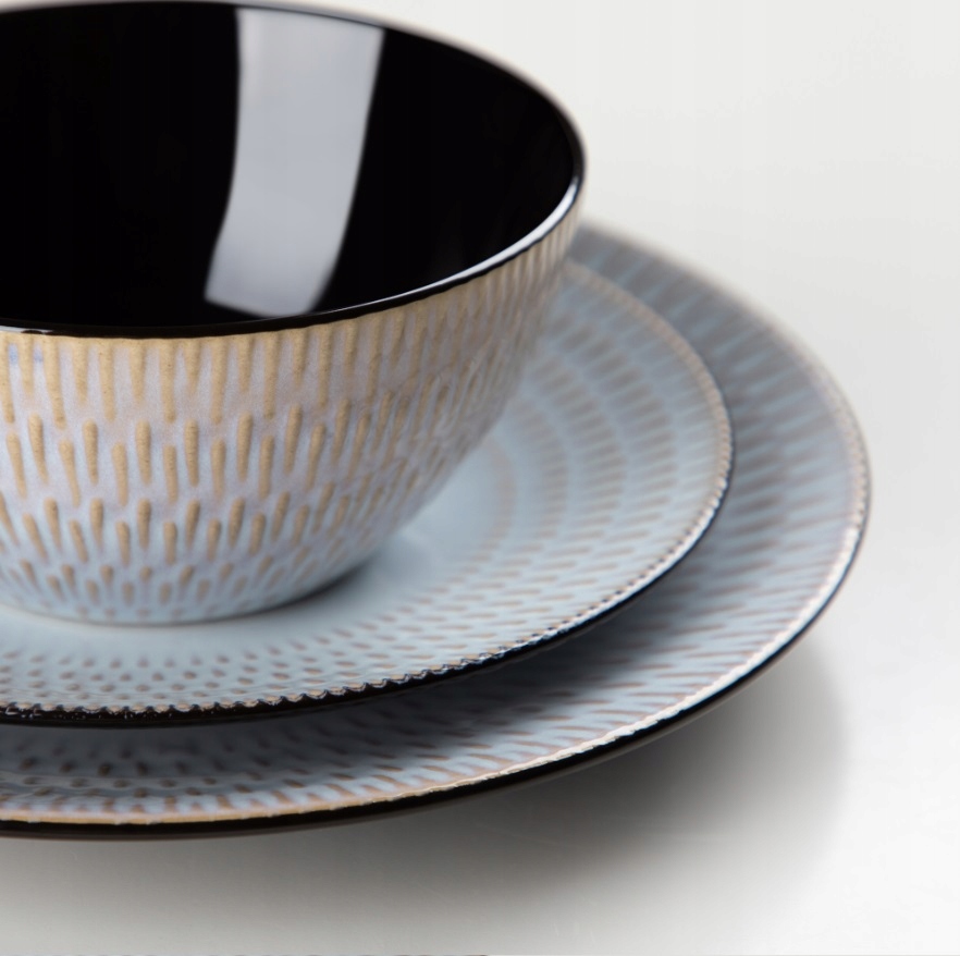 Zastawa obiadowa Vancasso PLUVO 16szt/ 4 osób Kształt Okrągły