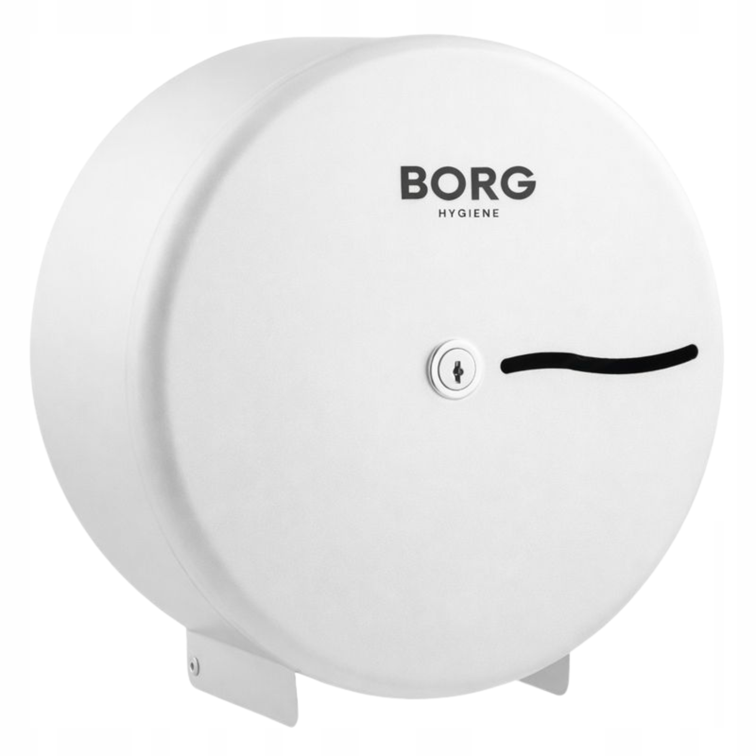 Oceľový dávkovač Borg Premium na toaletný papier Jumbo Biely Hustý Plech