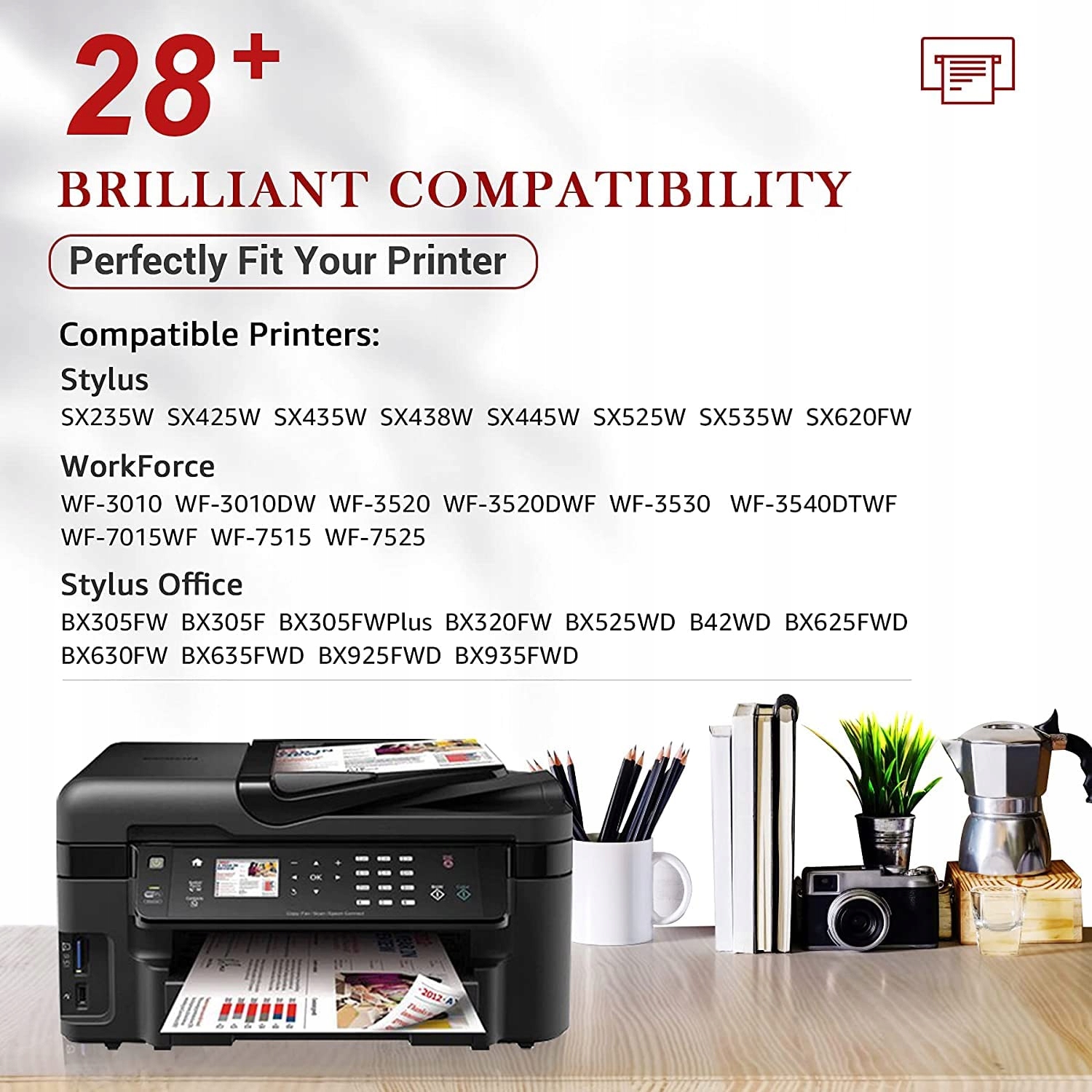 TONER KINGDOM Zestaw Tuszy Kompatybilnych Epson T1295 WF3520 SX435W BX535WD — miniatura 2