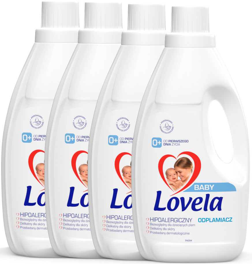 Levně Sada Lovela Baby Odstraňovač skvrn na textil pro děti 4 x 1L