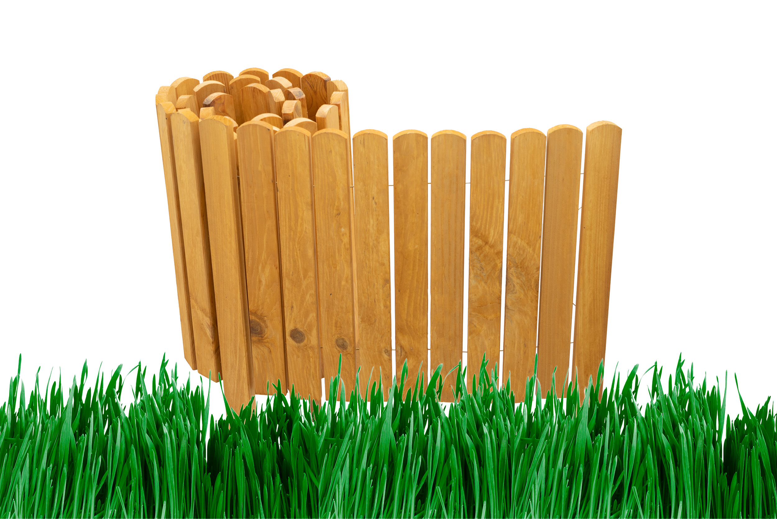 Płotek Ogrodowy Obrzeże Trawnikowe Palisada Ogrodowa Drewniana 40 x 200 cm