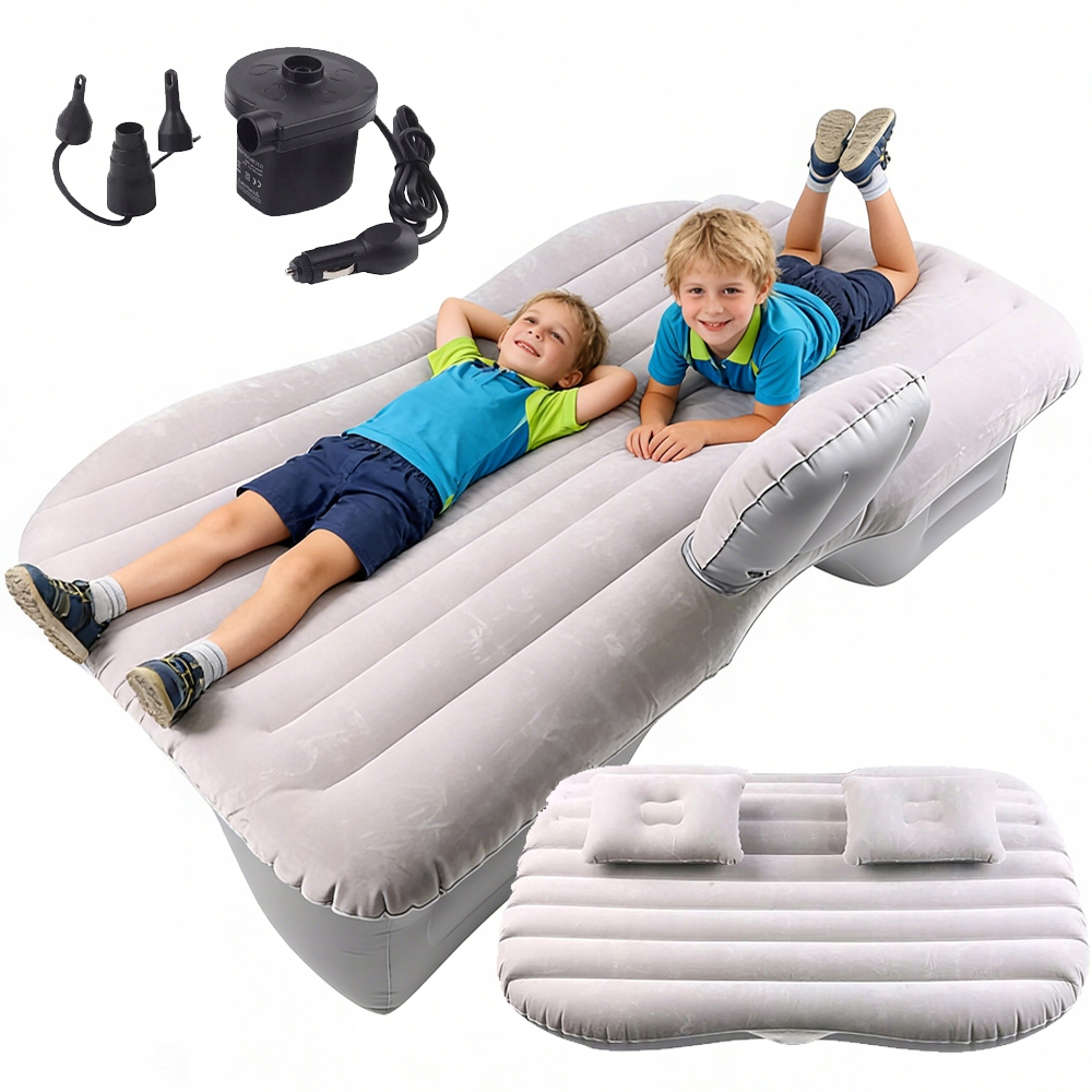 Materac Samochodowy Dmuchany Do Auta Suv Minivan Pompa 12V Welur