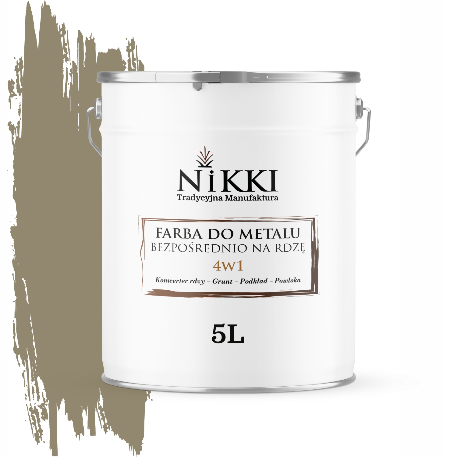 Farba Na Kov Priamo Na Hrdzu Pozinkovaná 4v1 Šedo-žltá Ral 7034 Lesk 5L