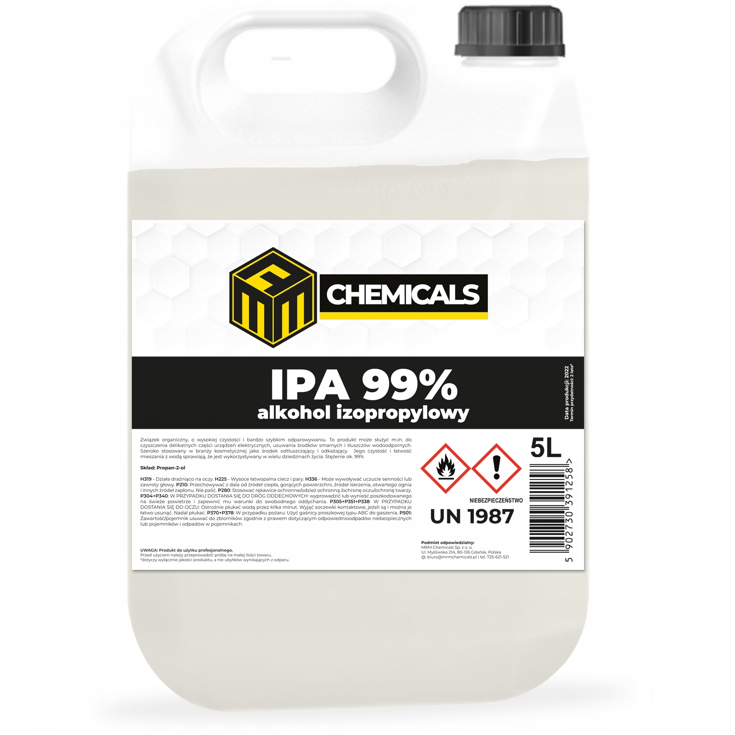 

Alkohol Izopropylowy Ipa 5L 99% Izopropanol