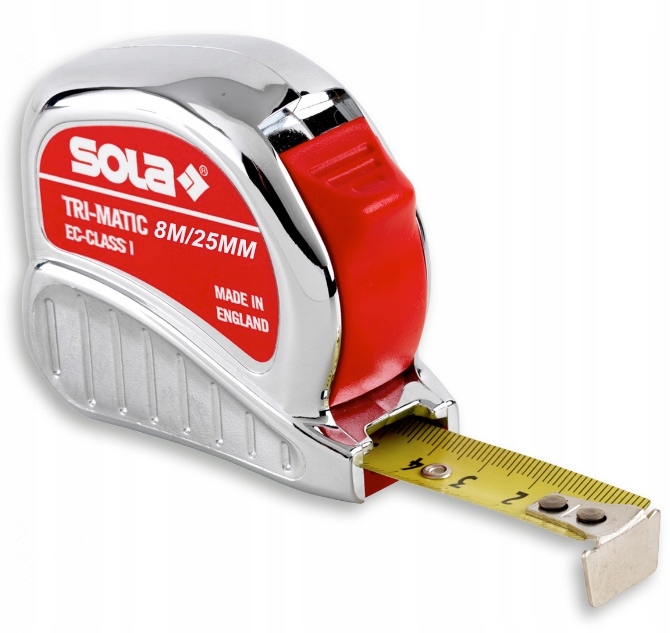 Svinovací Metr Ocelová Měřicí Páska S Aretací 8 M X 25 MM, Silná