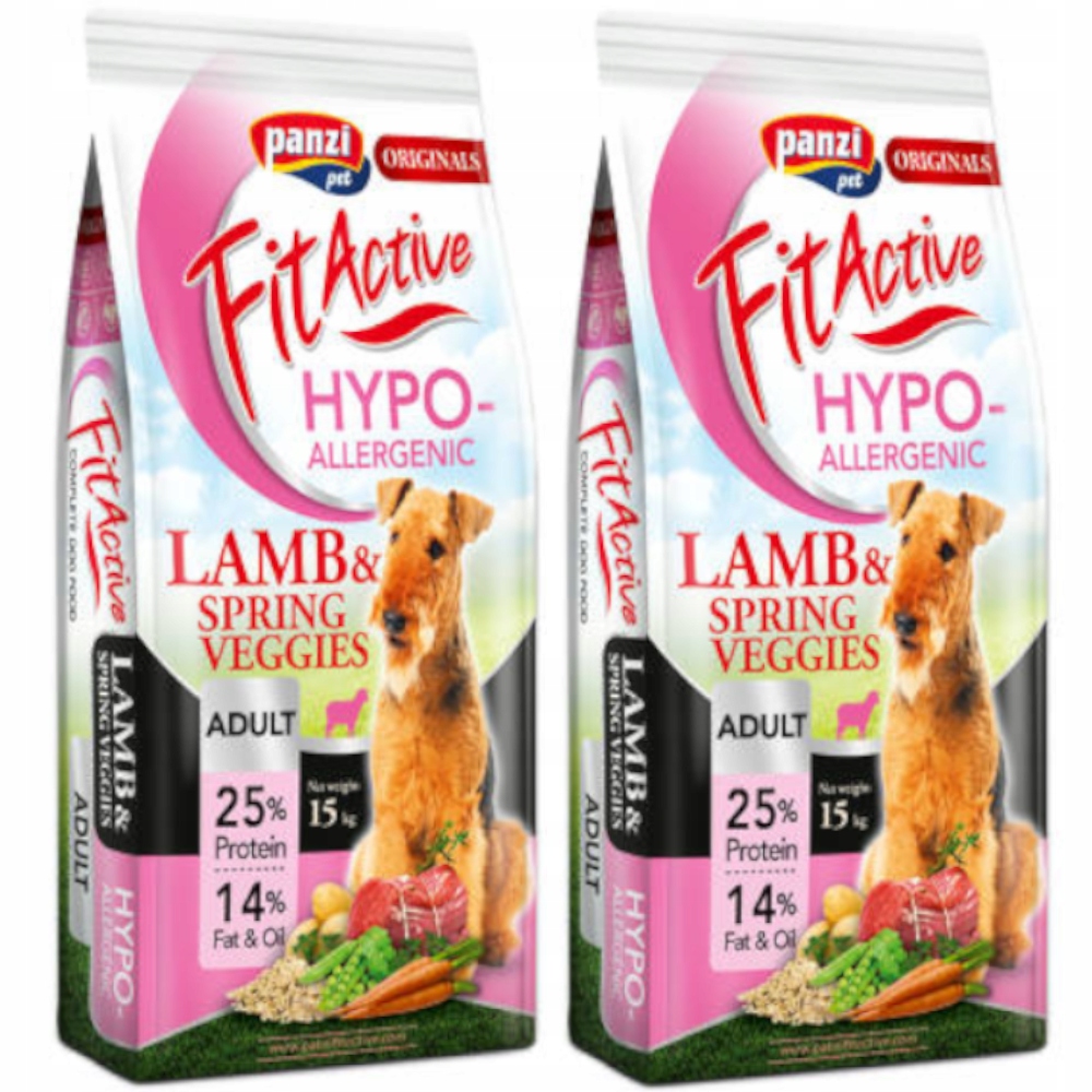 Levně Fit Active Dog Hypoallergenic Lamb Monoproteinový dospělý pes 2 x 15 kg