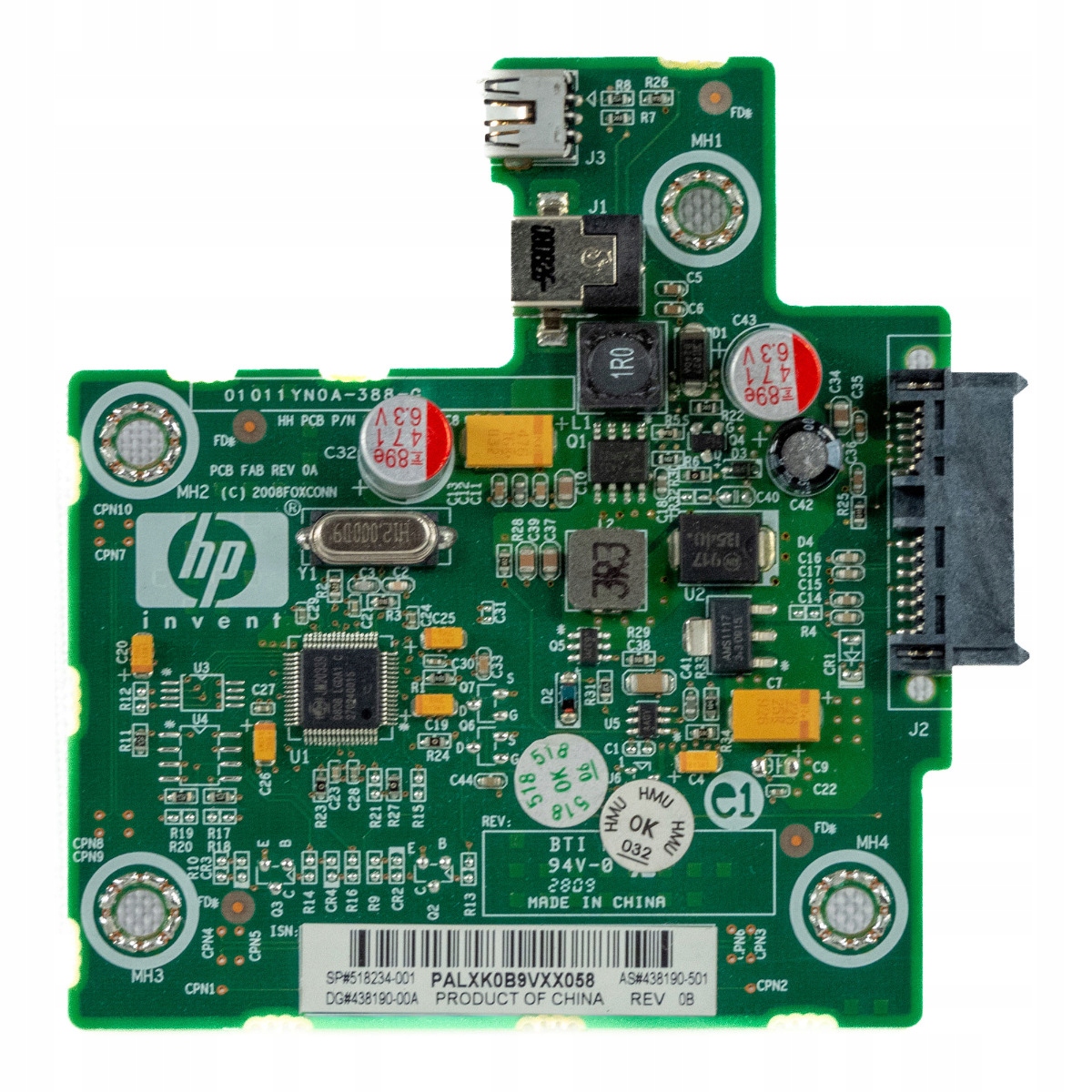 Hp 518234-001 Media Backplane Board 438190-501 Bladesystem C3000