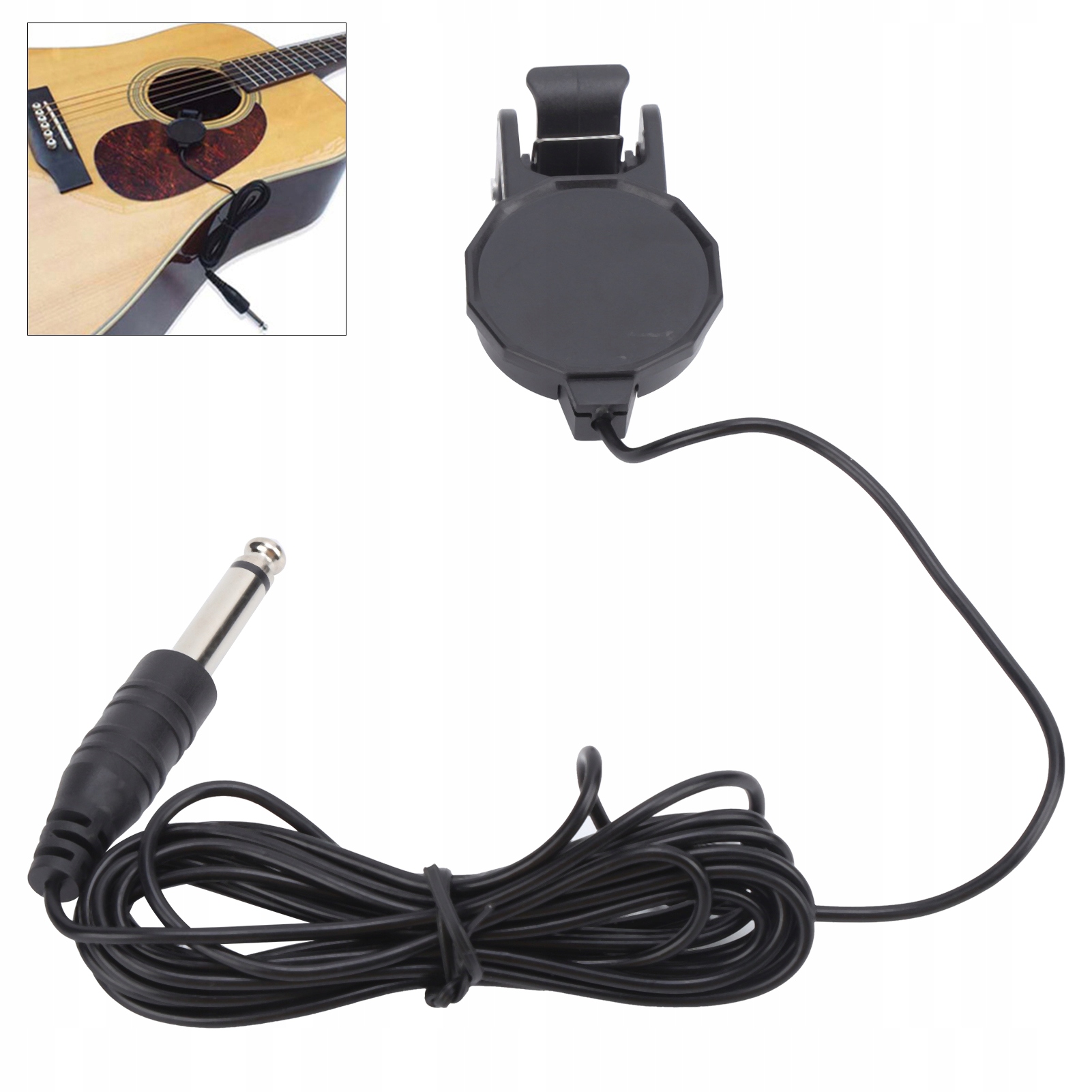 ClipOn Pickup mikrofon Piezo skrzypce gitara Waga produktu z opakowaniem jednostkowym 1 kg