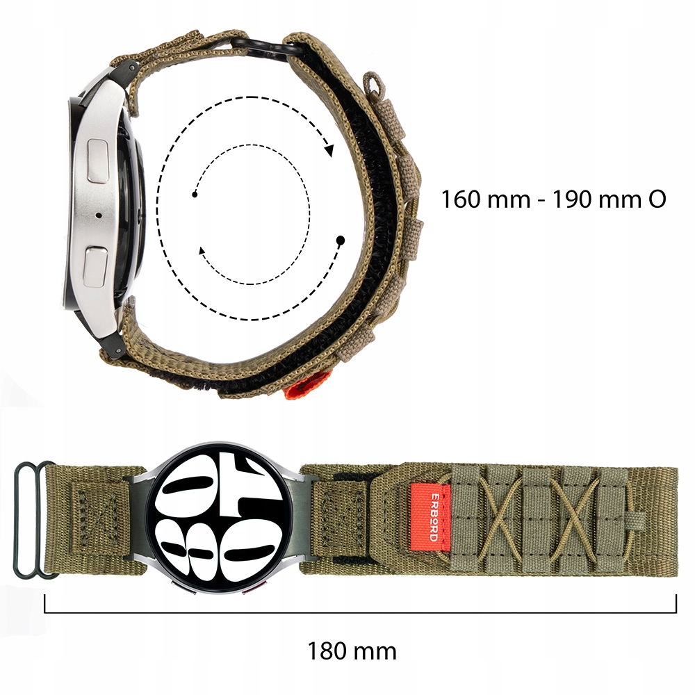 PASEK DO SAMSUNG GALAXY WATCH 4/5/6 40/42/43/44/45/46/47MM PRO OPASKA Producent Erbord