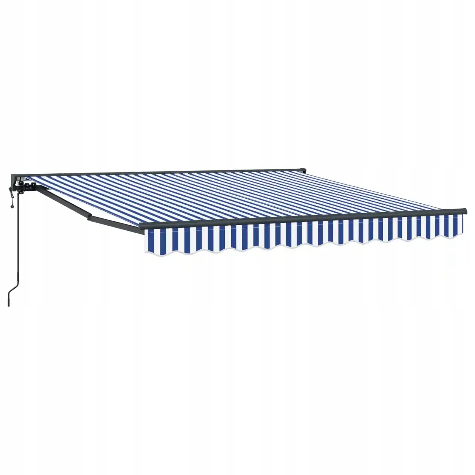 vidaXL Budsorovatelné zastřešení Modrá a bílá 350 x 250 cm