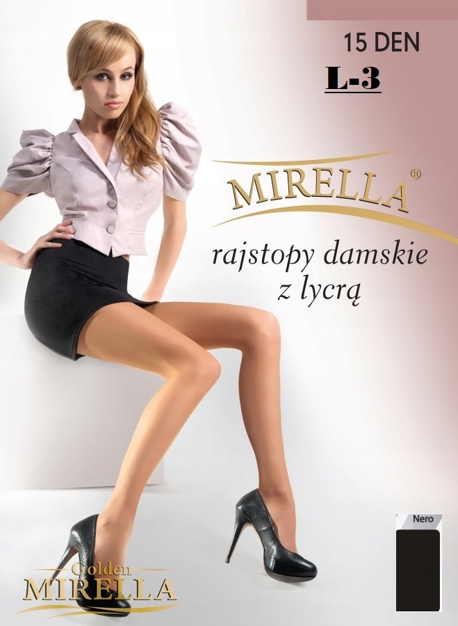 

Rajstopy damskie Lycra 15 den L-3 Mirella Nero