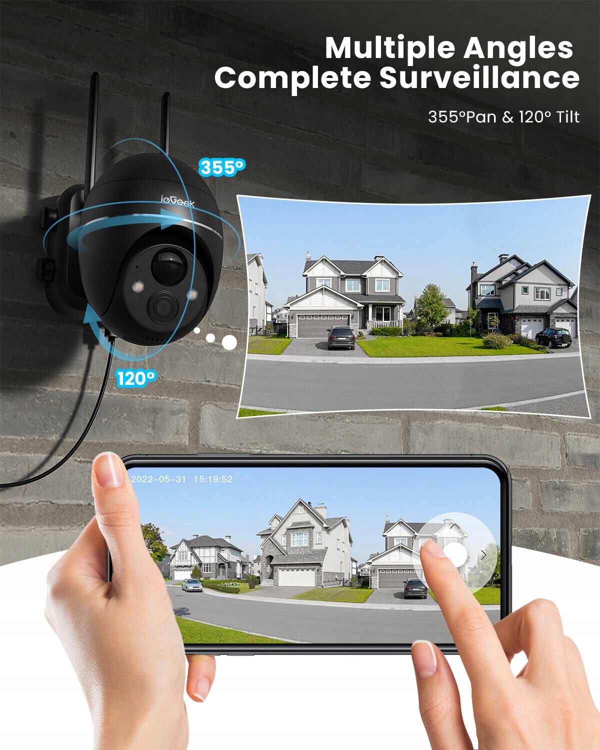 KAMERA SOLARNA ZEWNĘTRZNA OBROTOWA IP WIFI FULL HD Marka ieGeek